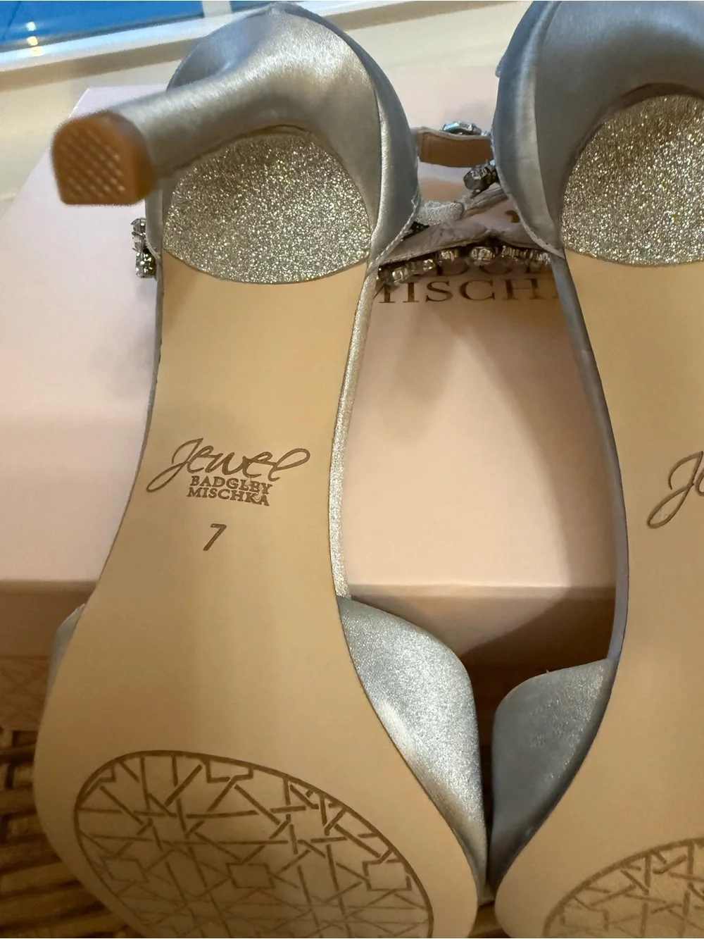 NIB Badgley Mischka Silver Jazmine - 7
